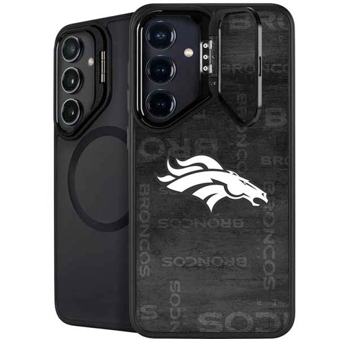 NFL Denver Broncos Black & White Galaxy S24 Plus Kickstand Case